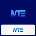 Technology design MTE letter logo concept design Royalty Free Stock Photo