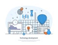 Technology development process, programming and coding technologies concept Royalty Free Stock Photo