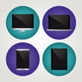 Technology devices realistic icons