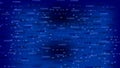 Technology digital binary code data number 0 and 1 on computer screen blue dark background. Royalty Free Stock Photo