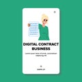 technology digital contract business vector