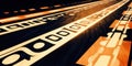 Technology digital data binary code matrix with abstract glowing pattern Royalty Free Stock Photo