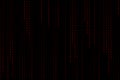 Technology digital matrix dark or black background with binary code in red color. Royalty Free Stock Photo