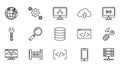 Technology and Digital Services Icon Set Royalty Free Stock Photo