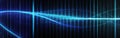 Technology display shining blue light in the dark for background Royalty Free Stock Photo