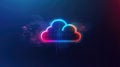 technology dreamy style cloud upload icon scanning Royalty Free Stock Photo
