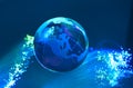 Technology earth globe Royalty Free Stock Photo