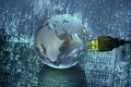 Technology earth globe Royalty Free Stock Photo