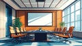 technology elevating meeting room screen Royalty Free Stock Photo