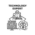 Technology expert icon vector illustration