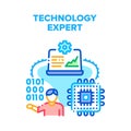 Technology Expert Support Vector Concept Color