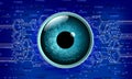 Technology eye. electronic eye futuristic technology background, Illustration business digital technology concept. Royalty Free Stock Photo