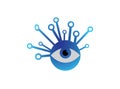 Technology eye icon for logo design illustrator, high tech symbol, sight icon Royalty Free Stock Photo