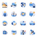 Pack of Technology Flat Icons