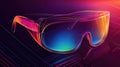 technology flickering ar glasses Royalty Free Stock Photo