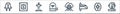 Technology of the future line icons. linear set. quality vector line set such as cyborg, artificial intelligence, hyperloop,