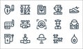 Technology of the future line icons. linear set. quality vector line set such as nanotechnology, ufo, charging station, nanorobots
