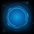 Technology futuristic circuit digital background and space center for your text, Vector & illustration Royalty Free Stock Photo