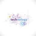 Technology futuristic digital template for tech, business media