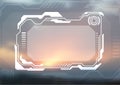 Technology futuristic HUD display interface background Royalty Free Stock Photo