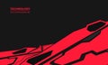 Technology futuristic red and black robotic gaming abstract background. Techno flat background.