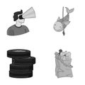 Technology, game and other monochrome icon in cartoon style.history, products icons in set collection.