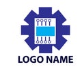 Technology and gear logo design