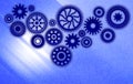 Technology gears cogs background integration. technology banner background. vector illustration. Royalty Free Stock Photo