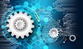 Technology Gears Cogs Banner Background Supply. Royalty Free Stock Photo