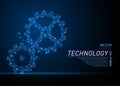 Technology gears silhouette