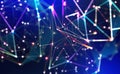 Technology, global network, movement in space and time. Festive Illumination Royalty Free Stock Photo