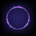 Technology glowing swirl light effect. Magic abstract frame. Power energy of circular element. Luminous sci-fi. Shining neon Royalty Free Stock Photo
