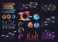 Technology graphics and diagram with options and workflow charts. Vector presentation infographic elements. Digital Royalty Free Stock Photo