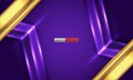 Technology Hexagon Background with Gold and Purple Element Combination Concept