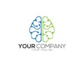Technology Human Brain Logo Designs