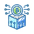 technology ico icon doodle illustration Royalty Free Stock Photo