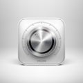 Technology Icon with Metal Textured Knob Royalty Free Stock Photo