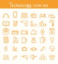Technology icon set Royalty Free Stock Photo