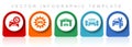Technology icon set, miscellaneous icons such as workshop, car, service and carwash for webdesign and mobile applications, flat