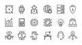 Technology icon set with AI, cloud computing, data analytics, software development and digital innovation concepts Royalty Free Stock Photo