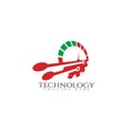 Technology icon template,creative vector logo design,speed Royalty Free Stock Photo