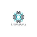 Technology icon template, gear,Creative vector logo design,industrial emblem, illustration element Royalty Free Stock Photo