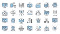 Technology icons collection isolated on white background Royalty Free Stock Photo