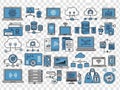 Technology icons collection isolated on white background Royalty Free Stock Photo