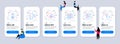 Technology icons set. Included icon as Bitcoin pay, Refrigerator timer, Creative design. Vector