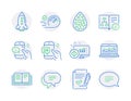 Technology icons set. Included icon as Call center, 24h service, Rocket signs. Vector