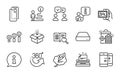 Technology icons set. Included icon as Copyright chat, Mini pc, Customer satisfaction. Vector