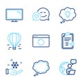 Technology icons set. Included icon as Dating, Freezing, Recovery internet signs. Vector
