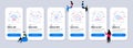 Technology icons set. Included icon as Elastic, Customisation, Online voting. Vector