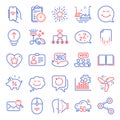 Technology icons set. Included icon as 5g cloud, Scroll down, Swipe up. Vector